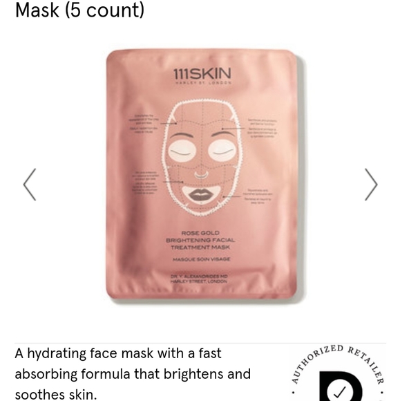 111Skin rose gold brightening facial mask